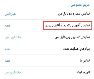 مخفی کردن آخرین بازدید در روبیکا
